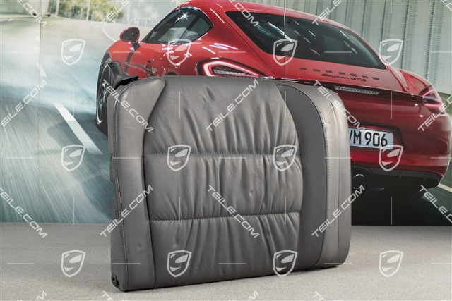 Back seat backrest, Draped leather, space grey, Cabrio, R