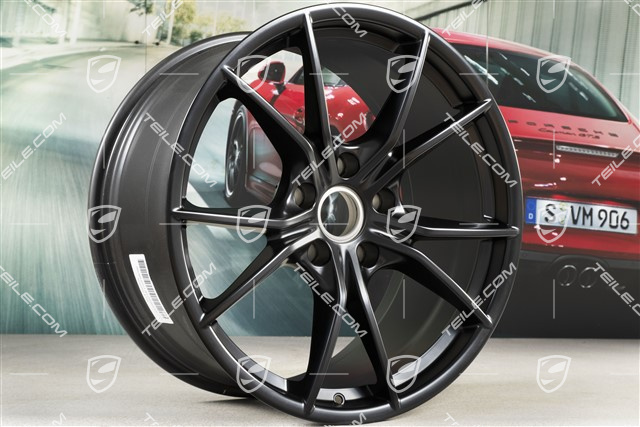 20" Komplet felg Carrera S IV, 8J x 20 ET57 + 10J x 20 ET45, czarny satynowy półmat