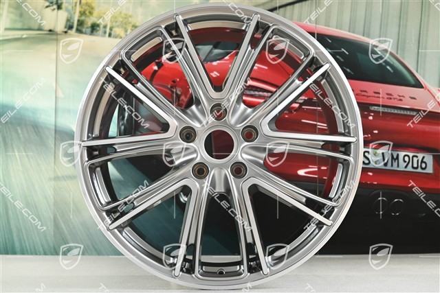 21" Felge Panamera Exclusiv, 9,5J x 21 ET71, in Platinsilber-Metallic