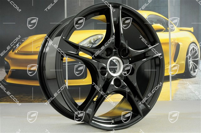 18" Felga Cayman S II (Facelift), 8J x 18 ET57, czarny wysoki połysk