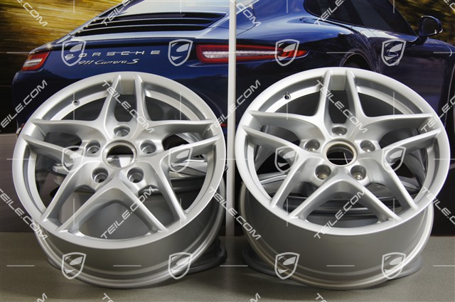 17-inch Boxster III wheel set, front 7J x 17 ET55 + rear 8,5J x 17 ET40 17-inch Boxster III wheel set, front 7J x 17 ET55 + rear 8,5J x 17 ET40