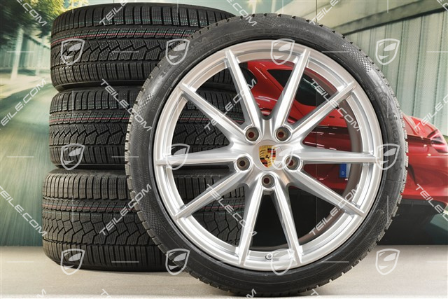 20/21-inch Carrera S winter wheel set, wheel rims 8,5J x 20 ET53 + 11J x 21 ET66 + NEW Continental winter tyres 245/35 R20 + 295/30 R21, with TPMS