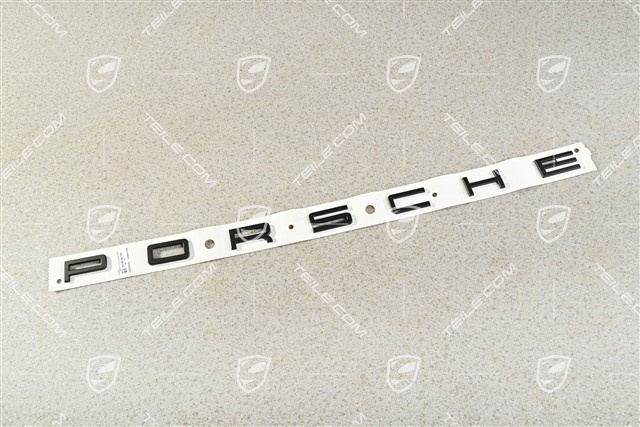 Napis / emblemat "PORSCHE" czarny mat Napis / emblemat "PORSCHE" czarny mat