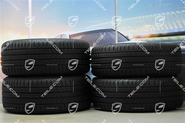19-inch "Macan Turbo" summer wheels set, rims 8J x 19 ET21 + 9J x 19 ET21, summer tyres Michelin 235/55 R 19 + 255/50 R 19, with TPMS