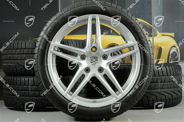 19-inch winter wheels set "Carrera", rims 8,5J x 19 ET50 + 11J x 19 ET77 + NEW Pirelli Sottozero II winter tyres 235/40 R19 + 295/35 R19
