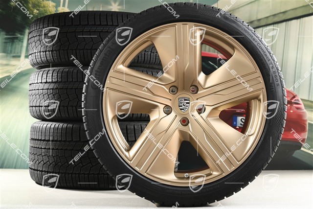 22" Macan Exclusive Design Winterräder Satz, Felgen 9J x 22 ET29 + 11J x 22 ET47 + Continental Winterreifen 255/40 R22 + 295/35 R22, neodyme