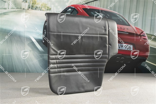 Back seat lower / cushion, Coupe/Targa, leather, black, R
