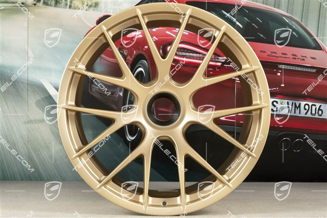 GT2RS / GT3RS wheel rim/disc, Magnesium, central lock, 12,5J x 21 ET48, Aurum metallic