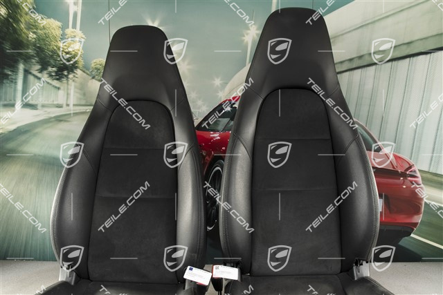 Seats, manual/electric adjustable, Leatherette/Alcantara, black, L+R