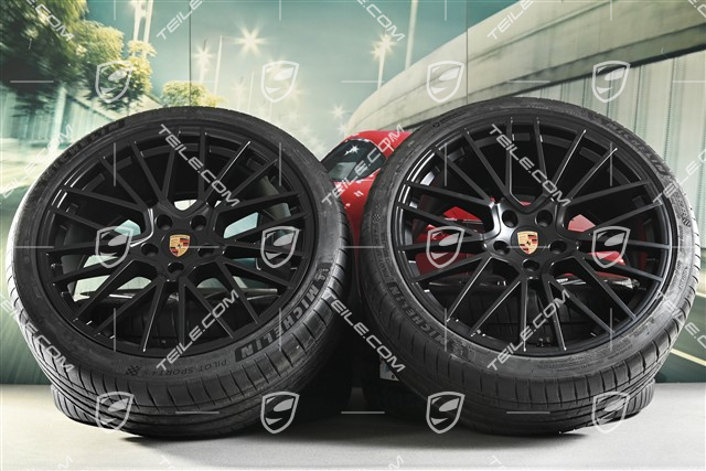 22-inch Cayenne Coupé RS Spyder summer wheel set, rims 10J x 22 ET48 + 11,5J x 22 ET52 + Michelin summer tyres 285/35 R22 + 315/30 R22, with TPMS