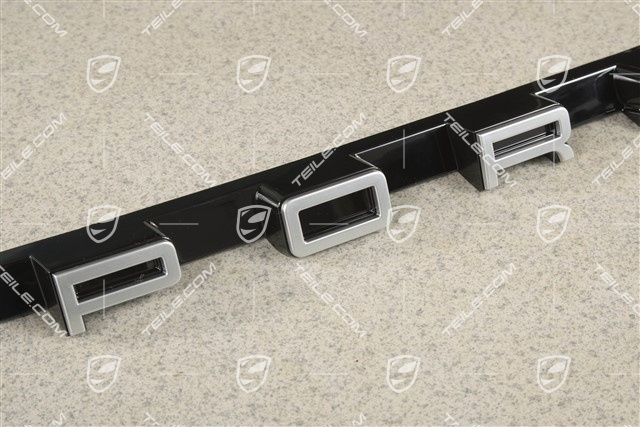 Trim, Upper rear, Light silver metallic