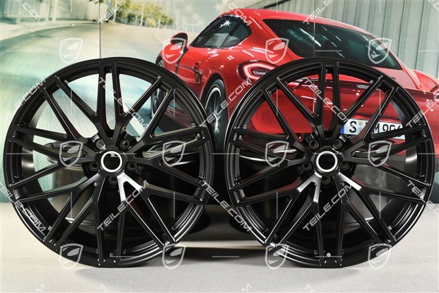 21-inch RS Spyder Design II, alloy wheels set, 9,5J x 21 ET27 + 10J x 21 ET19, black satin mat