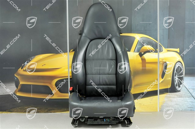 Seat, el adjustable, leather, Metropole blue, Draped, L