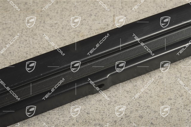 Moulding, Door channel, incl. sealing, front, Matt black, R