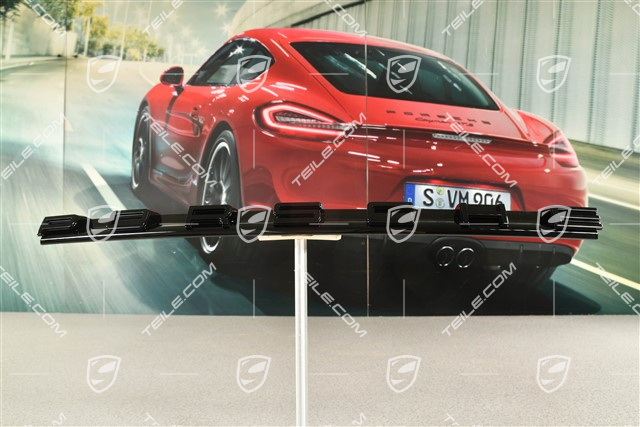 Rear lid / tailgate panel with Badge / Emblem PORSCHE in Black