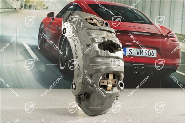 Brake calliper, front axle, silver, L