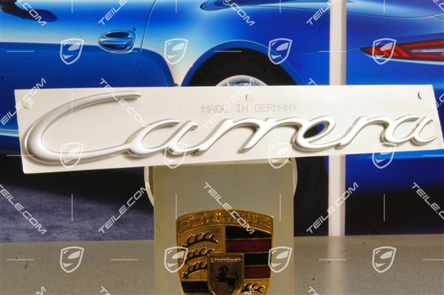 "Carrera" Schriftzug, silbern