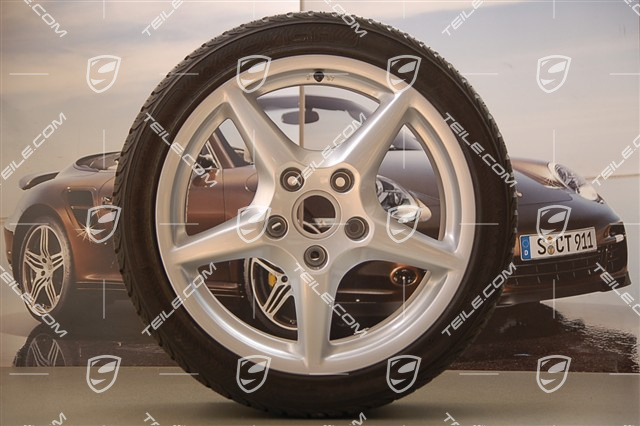 18" Komplet kół zimowych Carrera III, 8J x 18 ET 57 + 11J x 18 ET 51, C4/C4S
