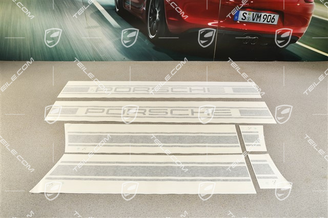 Dekorschriftzug „PORSCHE“ Seitlich, L+R, Schwarz