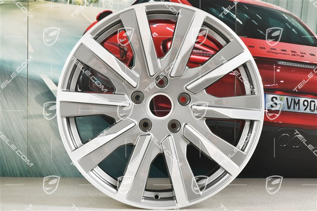 20" wheel rim Taycan Tequipment Design, 9J x 20 ET54, platinsilber