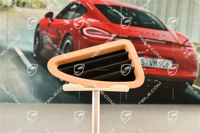 Dashboard side vent / grille / defroster trim, upper, Sand beige, R