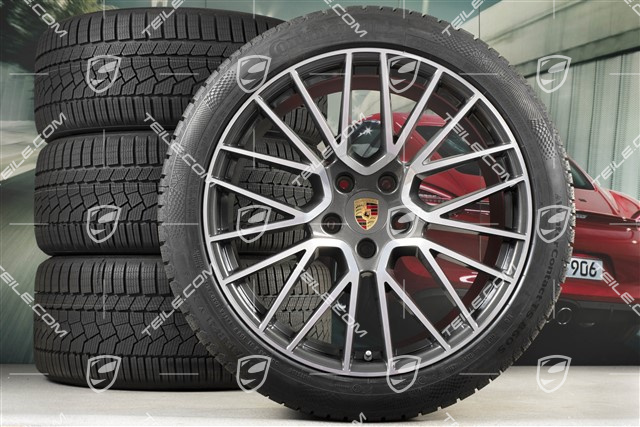 21" Cayenne COUPÉ RS Spyder Winterräder Satz, Felgen 9,5J x 21 ET46 + 11,0J x 21 ET49 + NEUE Continental Winterreifen 275/40 R21 + 305/35 R21, mit RDK-Sensoren