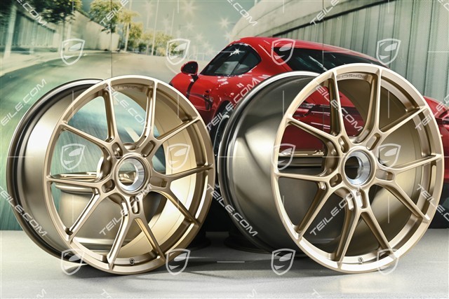 20+21" Carrera GTS lightweight wheel set, rims 8.5J x 20 ET50 + 11.5J x 21 ET67, tyres not included, in Neodyme