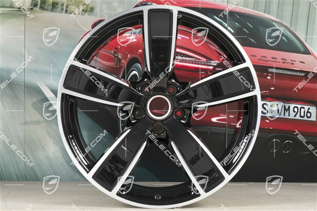 22" Felga Sport Classic, 11,5J x 22 ET61, czarny wysoki połysk