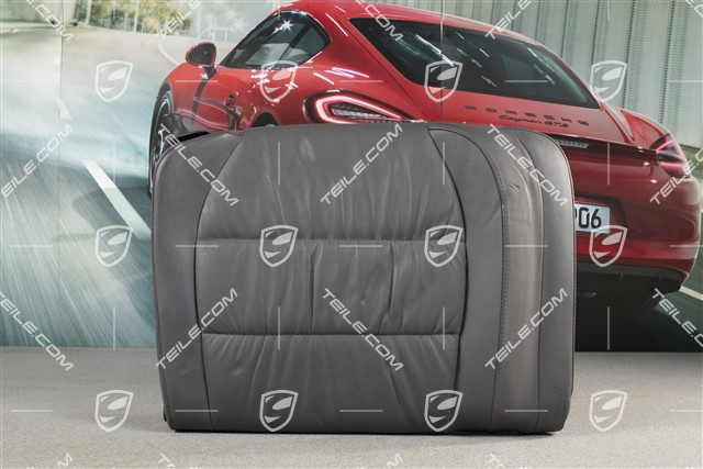 Back seat backrest, Draped leather, space grey, Cabrio, R