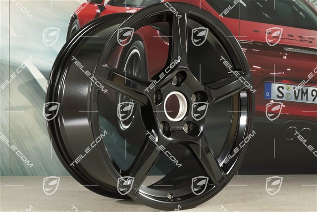 18" Felga Boxster IV, 8J x 18 ET57, czarny wysoki połysk