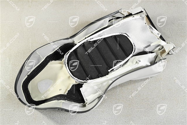Front seat, Backrest cover, sport seat, Leather, chalk, L