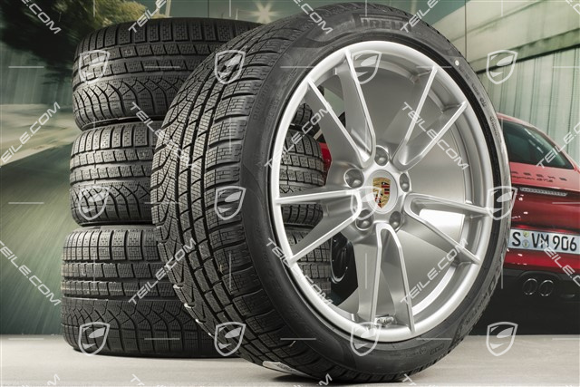 19-/20-inch Carrera winter wheel set, wheel rims 8,5J x 19 ET52 + 11J x 20 ET66 + NEW Pirelli winter tyres 235/40 R19 + 295/35 R20, with TPMS