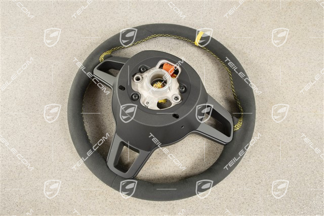 Sportlenkrad GT, Alcantara, Schwarz/Racinggelb, 12-Uhr Markierung Racinggelb