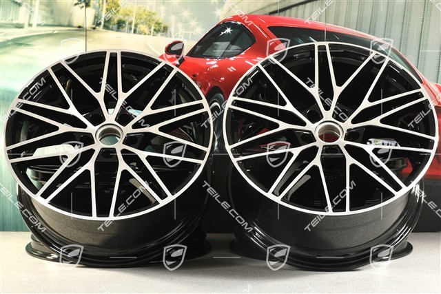 21-inch wheel rim set RS Spyder Design, 11J x 21 ET49 + 9,5J x 21 ET46, black high gloss