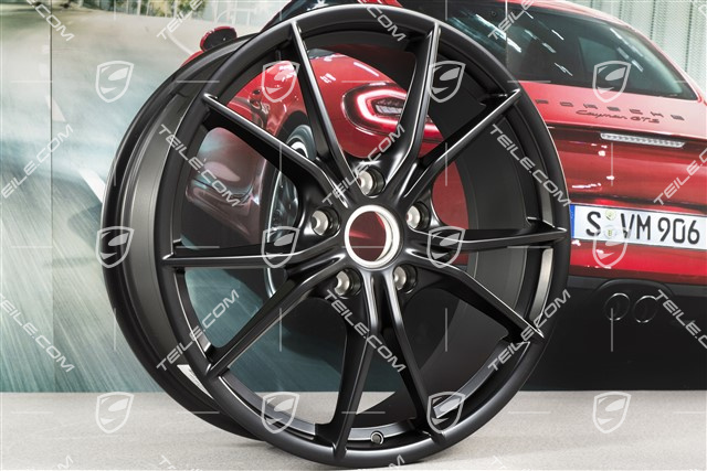 20" Komplet felg Carrera S IV, 8J x 20 ET57 + 10J x 20 ET45, czarny satynowy półmat