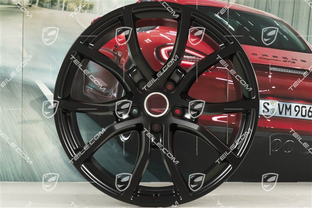21-inch wheel rim, Cayenne Exclusive Design, 11J x 21 ET49, black satin-matt