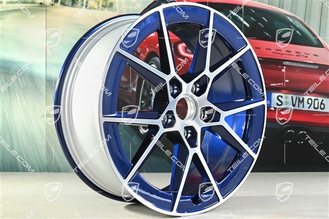 20+21" Carrera S Felgensatz, 8,5J x20 ET50 + 11,5J x 21 ET79, Enzian Blau