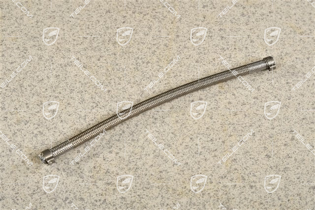 Stainless steel braided vacuum hose 190mm long