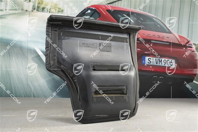 Notsitzkissen, Coupe/Targa, Raffleder, schwarz, R
