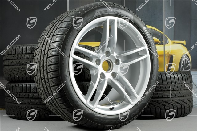 19" winter wheel set Carrera, wheels 8,5J x 19 ET54 + 11J x 19 ET48 + NEW winter tyres 235/40 R19 + 295/35 R19, without TPMS