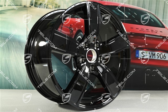 20" Komplet felg Carrera Sport, 8,5J x 20 ET57 + 10,5J x 20 ET51, czarny wysoki połysk