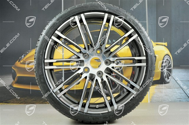 20" Winterräder Satz "Turbo", gebrauchte Felgen 8,5J x 20 ET51 + 11J x 20 ET56 + NEUE Michelin Pilot Alpin PA4 N1 Winterreifen 245/35 R20 + 295/30 R20, mit RDK-Sensoren