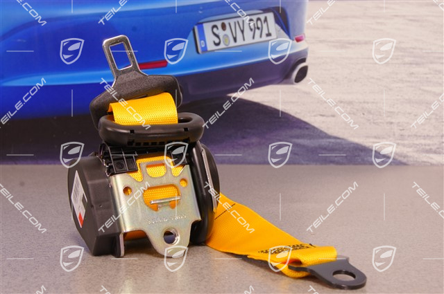 Seat belt, Coupe, front, speed yellow, L Seat belt, Coupe, front, speed yellow, L