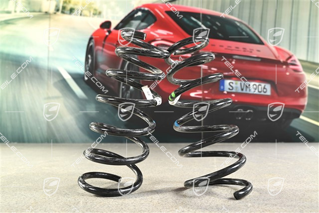 Schraubenfeder, Carrera 4, Kennzeichnung gelb/grün, Satz, L+R