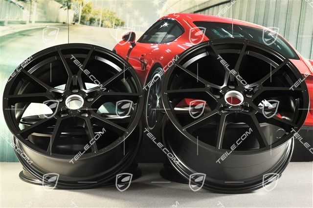 20" Cayenne S Felgensatz, 10,5J x 20 ET55 + 9J x 20 ET50, schwarz seidenmatt