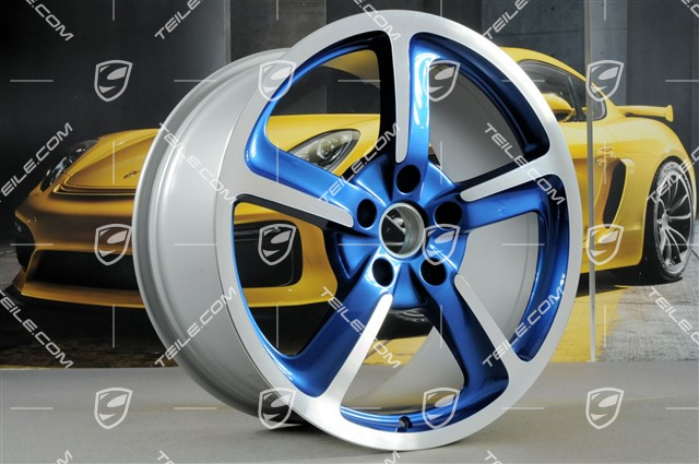20" Komplet felg SportTechno, 8.5J x 20 ET57 + 10J x 20 x ET50, Sapphire Blue Metallic