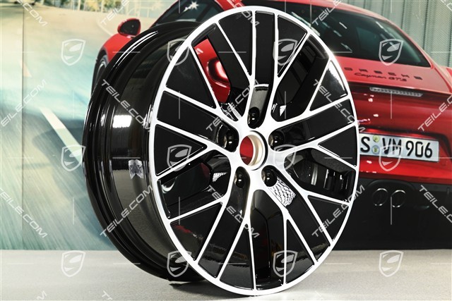 20" Macan S Felge, 7,5J x 20 ET32, schwarz hochglanz
