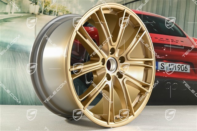 21-inch wheel rim set Panamera Exclusive, 9,5J x 21 ET71 + 11,5J x 21 ET69, Aurum