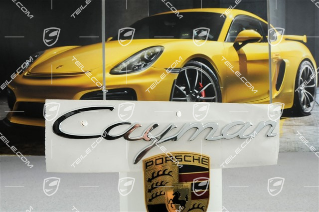 Logo "Cayman", Chrome Logo "Cayman", Chrome