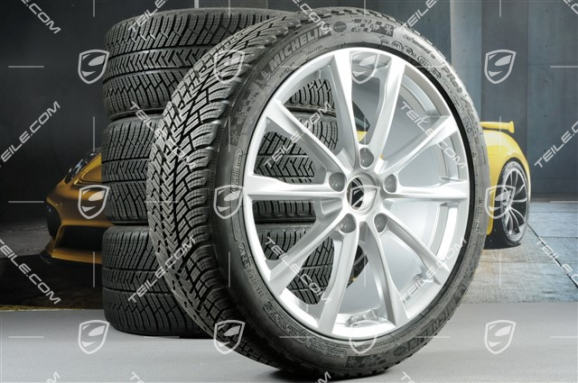 19" Boxster S Winterräder Satz, Felgen 8J x 19 ET57 + 10J x 19 ET45 + NEUE Michelin Pilot Alpin 4 Winterreifen 235/40 R19 + 265/40 R19